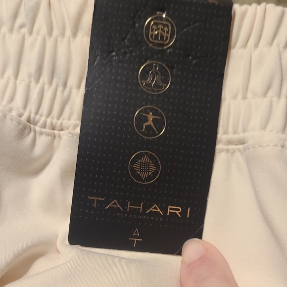 Tahari Cream Elastic-Waist Pants - Picture 2 of 4